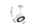 Paulmann LED Schienenspot URail Aldan II, 9 W, 2700 K, Weiss/ Schwarz