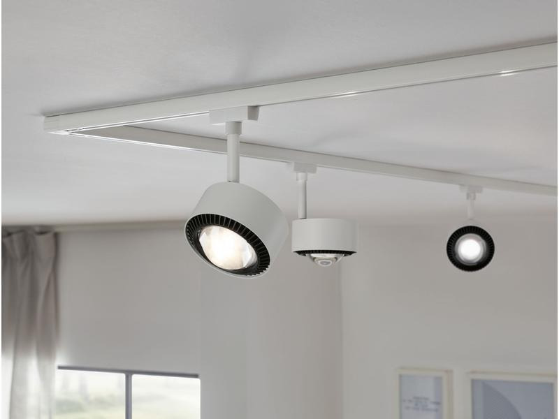 Paulmann LED Schienenspot URail Aldan II, 9 W, 2700 K, Weiss/ Schwarz