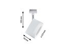 Paulmann LED Schienenspot URail Arena, 15 W, 2700 K, Weiss/ Chrom