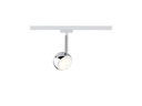 Paulmann LED Schienenspot URail Capsule II, 6 W, 2700 K, Chrom/ Weiss