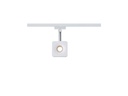 Paulmann LED Schienenspot URail Cube, 8 W, 2700 K, Weiss/ Chrom