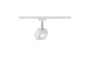 Paulmann LED Schienenspot URail Cube, 8 W, 2700 K, Weiss/ Chrom