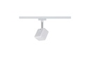 Paulmann LED Schienenspot URail Cube, 8 W, 2700 K, Weiss/ Chrom