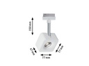 Paulmann LED Schienenspot URail Cube, 8 W, 2700 K, Weiss/ Chrom