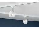 Paulmann LED Schienenspot URail Cube, 8 W, 2700 K, Weiss/ Chrom