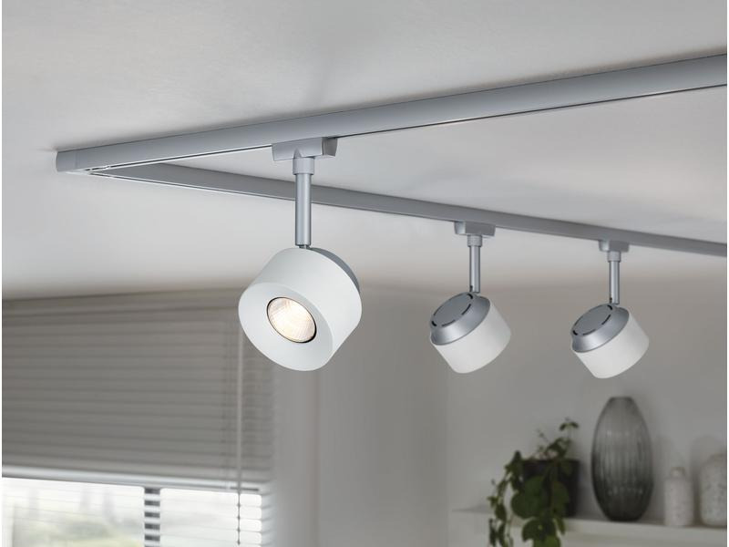 Paulmann LED Schienenspot URail Pane, 7.4 W, 2700 K, Chrom/ Weiss