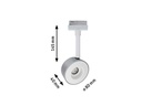 Paulmann LED Schienenspot URail Pellet, 4 W, 2700 K, Weiss/ Chrom