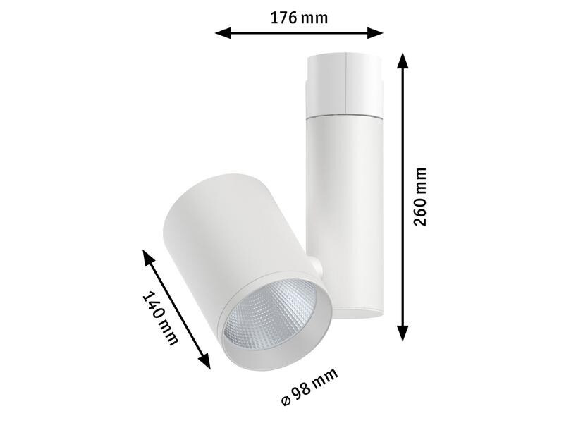 Paulmann LED Schienenspot URail Zeuz, 33 W, 4000 K, 39°, Weiss