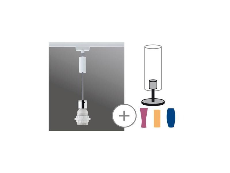 Paulmann Pendelleuchte Urail 2Easy Basic, 1 x E27, 20 W, Weiss/ Chrom