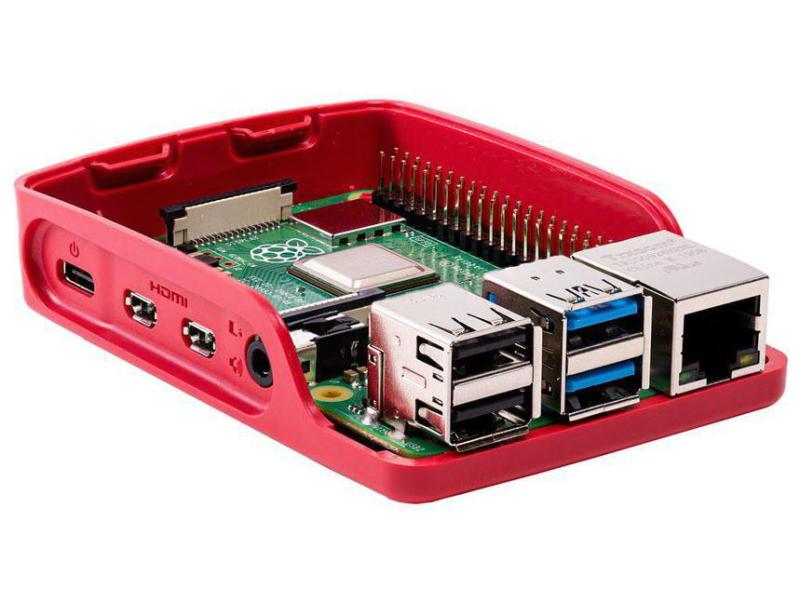 Raspberry Pi Gehäuse Raspberry Pi 4 Model B  Rot/Weiss