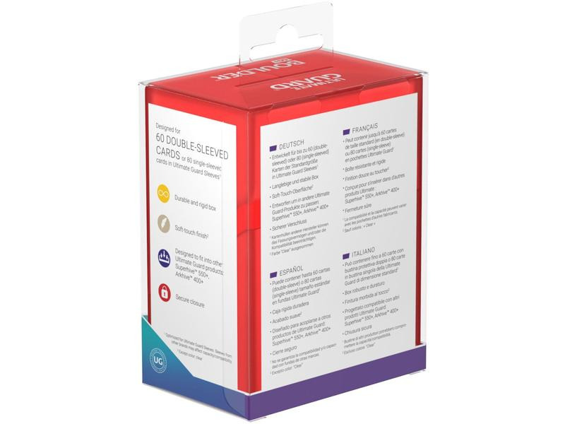 Ultimate Guard Kartenbox Boulder Deck Case Standardgrösse 60+ Ruby