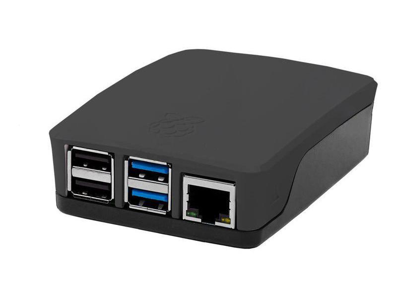 Raspberry Pi Gehäuse Raspberry Pi 4 Model B Grau/Schwarz