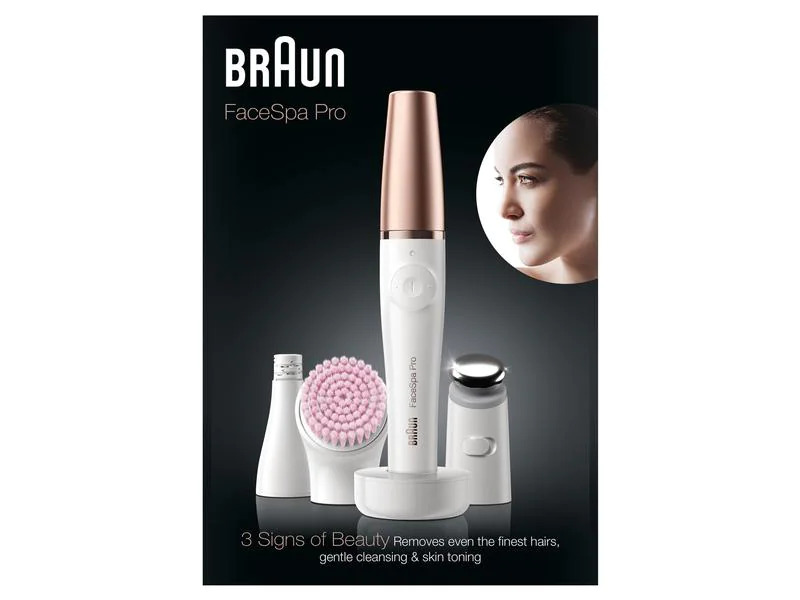 Braun Gesichtsepilierer FaceSpa Pro 912, Bronze/Weiss