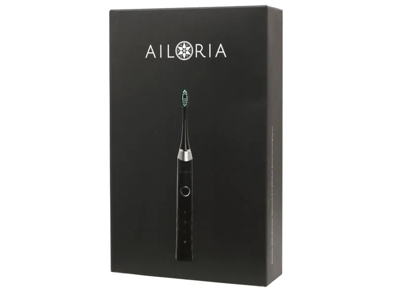 Ailoria Schallzahnbürste Shine Bright Schwarz, inkl. USB-Ladegerät