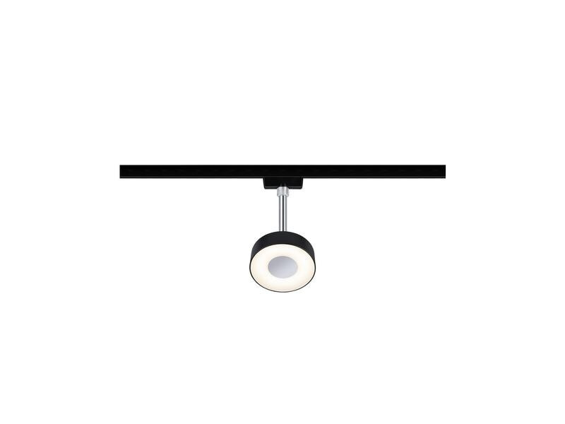Paulmann LED Schienenspot URail Circle, 5.3 W, 2700 K, Schwarz