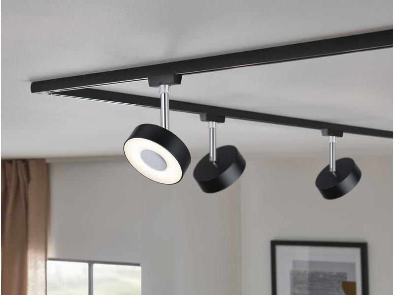 Paulmann LED Schienenspot URail Circle, 5.3 W, 2700 K, Schwarz
