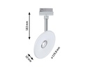 Paulmann LED Schienenspot URail Sphere, 7.4 W, 2700 K, Weiss/ Chrom