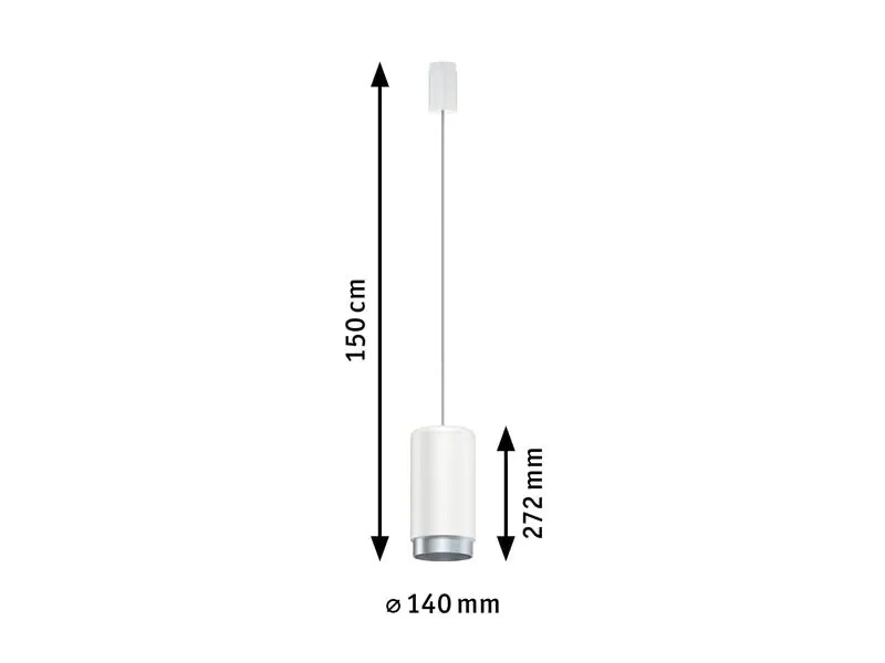Paulmann Pendelleuchte URail Corus, 1 x E27, 50 W, Weiss