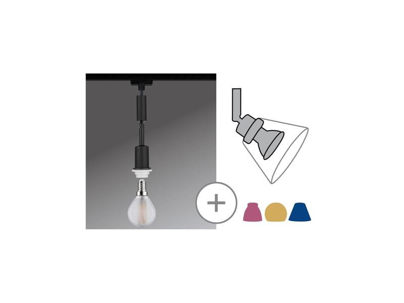 Paulmann Pendelleuchte URail DecoSystems Pend, 1 x E14, 20 W, Schwarz