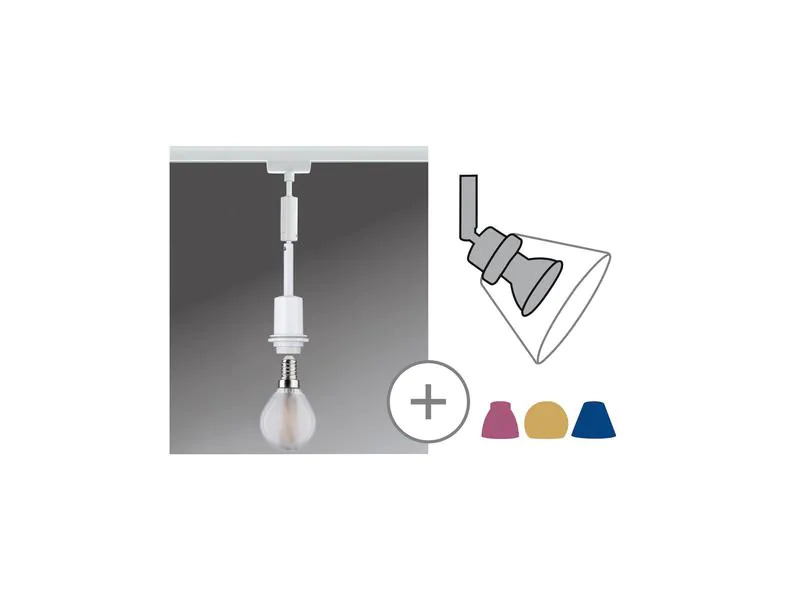 Paulmann Pendelleuchte URail DecoSystems Pend, 1 x E14, 20 W, Weiss