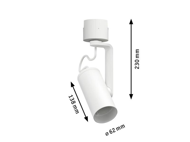 Paulmann Schienenspot URail Apol II, 1 x E27, 50 W, Weiss