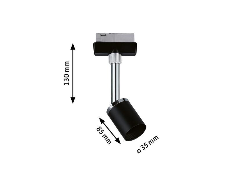 Paulmann Schienenspot URail Pure II, 1 x GU10, 10 W, Schwarz