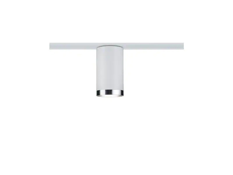 Paulmann Schienenspot URail Tube, 1 x GU10, 10 W, Weiss/ Chrom