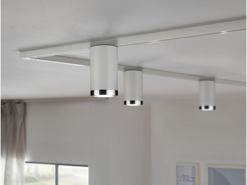 Paulmann Schienenspot URail Tube, 1 x GU10, 10 W, Weiss/ Chrom