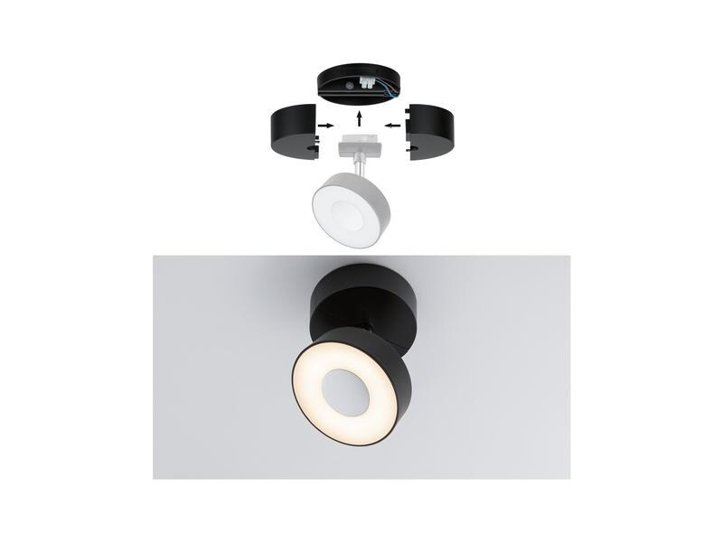 Paulmann URail Single Spot-Base, Schwarz