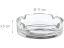 relaxdays Aschenbecher aus Glas 4er Set, Transparent