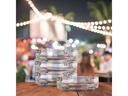 relaxdays Aschenbecher aus Glas 4er Set, Transparent