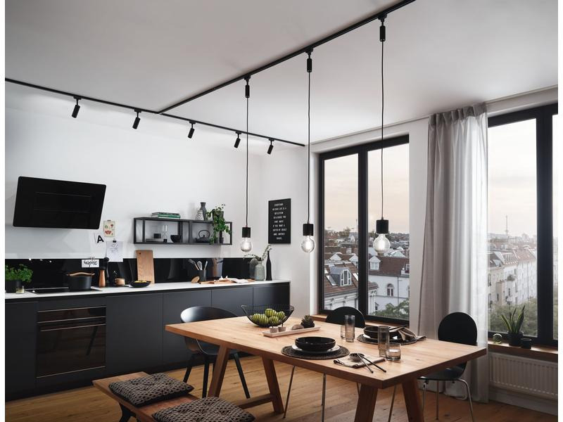 Paulmann LED Schienenspot URail Tubo, 5 W, 4000 K, Schwarz