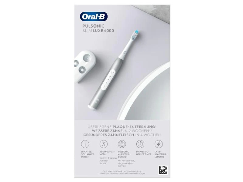 Oral-B Schallzahnbürste Pulsonic Slim Luxe 4000 Platin