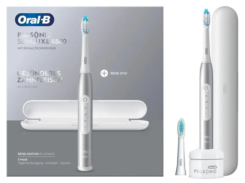 Oral-B Schallzahnbürste Pulsonic Slim Luxe 4500 Platin