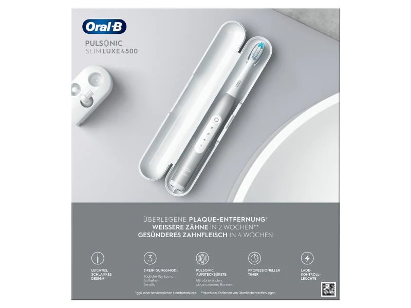 Oral-B Schallzahnbürste Pulsonic Slim Luxe 4500 Platin