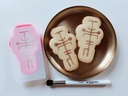 Cut my Cookies Schablone Honigwaben Weiss