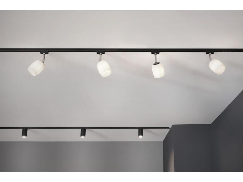 Paulmann Schienenspot URail Blossom, 1 x G9, 10 W, Schwarz/ Satin