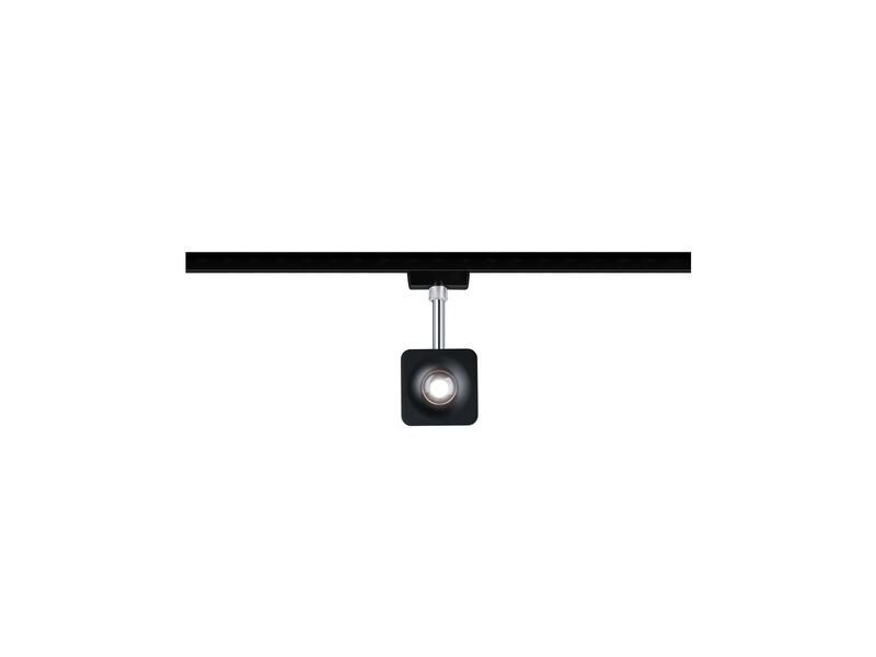 Paulmann LED Schienenspot URail Cube, 8 W, 4000 K, Schwarz/ Chrom