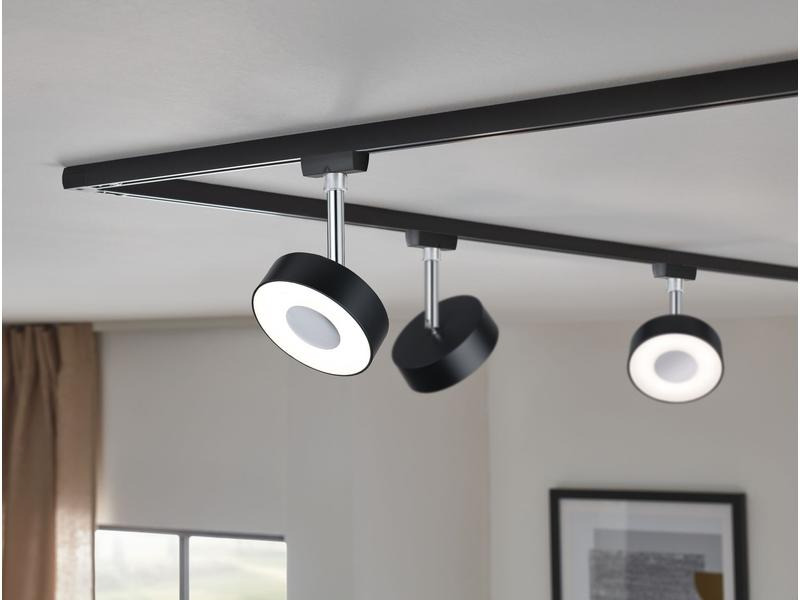 Paulmann LED Schienenspot URail Circle, 5 W, 4000 K, Schwarz
