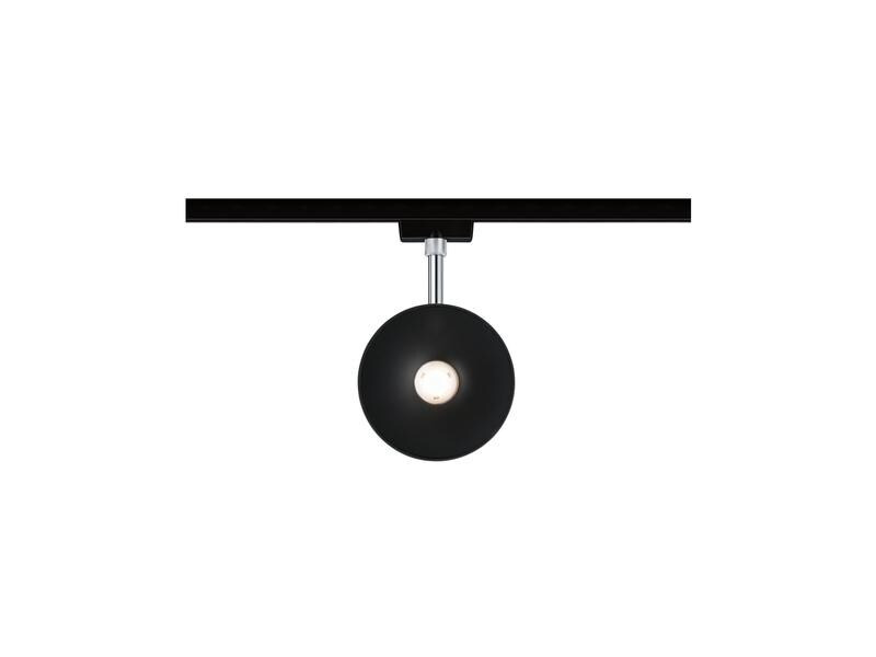 Paulmann LED Schienenspot URail Sphere, 7.4 W, 2700 K, Schwarz/ Chrom