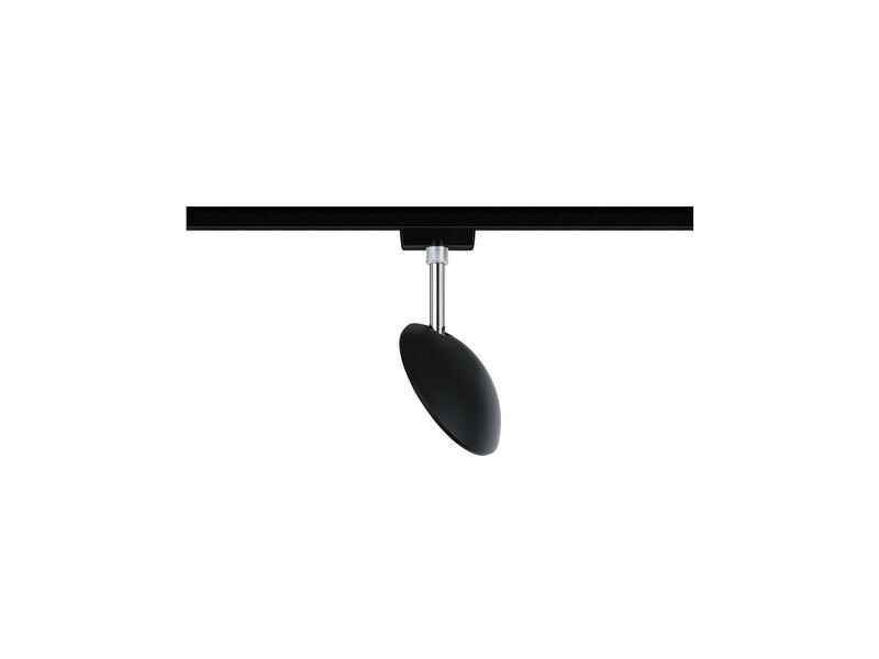 Paulmann LED Schienenspot URail Sphere, 7.4 W, 2700 K, Schwarz/ Chrom