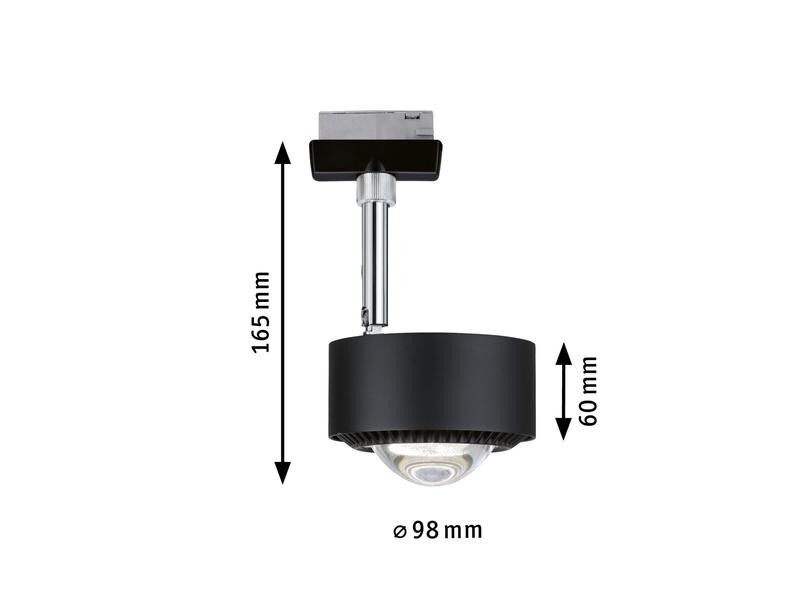 Paulmann LED Schienenspot URail Aldan II, 9 W, 2700 K, Schwarz