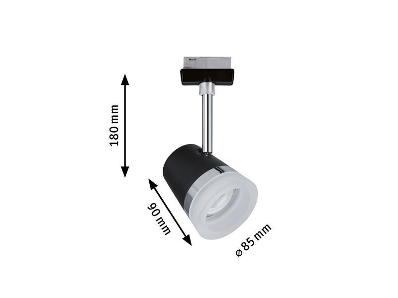 Paulmann Schienenspot URail Spot Cone, 1 x GU10, 10 W, Schwarz