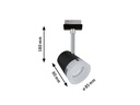 Paulmann Schienenspot URail Spot Cone, 1 x GU10, 10 W, Schwarz