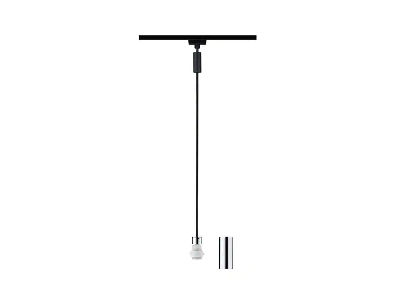Paulmann Pendelleuchte Urail 2Easy Basic, 1xE27, 20 W, Schwarz/Chrom