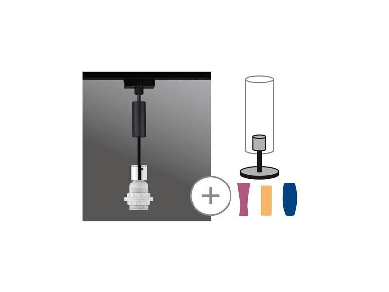 Paulmann Pendelleuchte Urail 2Easy Basic, 1xE27, 20 W, Schwarz/Chrom