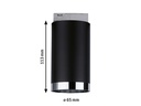 Paulmann Schienenspot URail Tube, 1 x GU10, 10 W, Schwarz/ Chrom