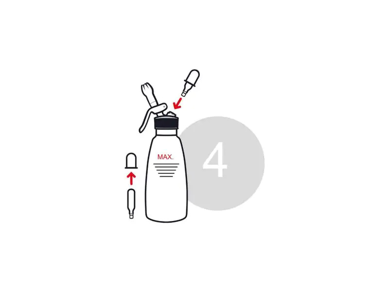 Kisag Rahmbläser Basic 0.5 l, Silber
