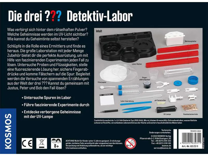 Kosmos Experimentierkasten Die drei ??? Detektiv-Labor