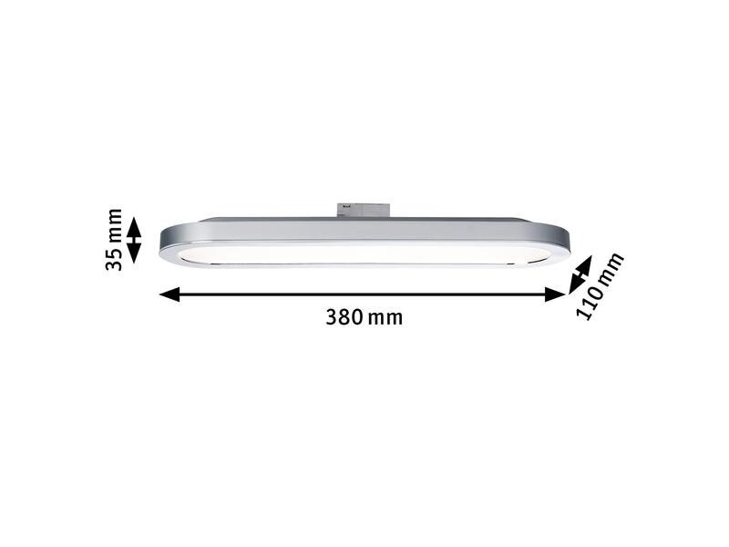 Paulmann LED Panelleuchte URail Loop, 7 W, 2700 K, Chrom